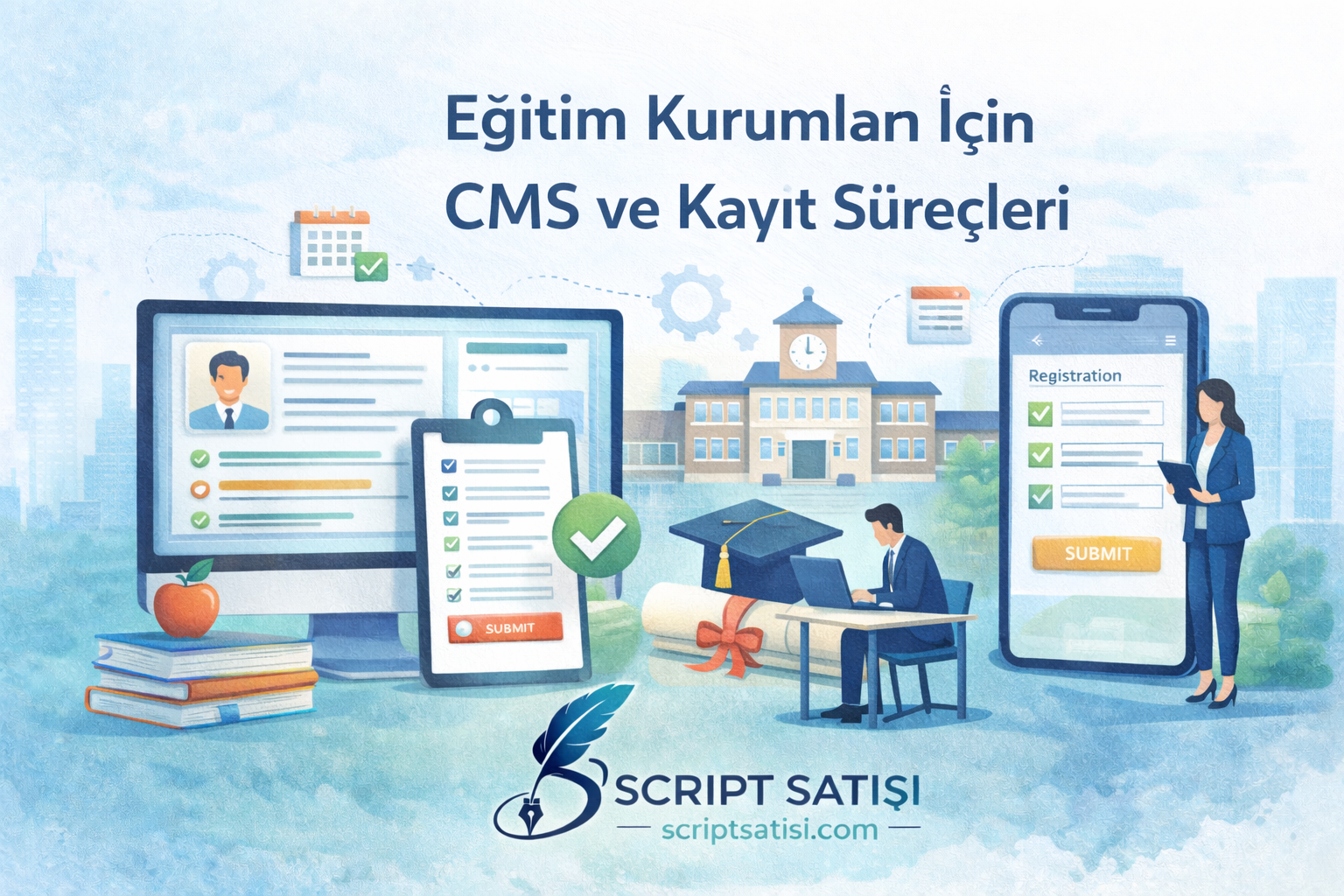 Eğitim Kurumları İçin CMS ve Kayıt Süreçleri