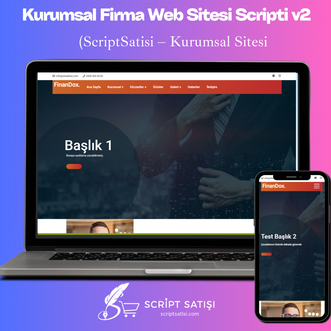 Ücretsiz Kurumsal Firma Web Sitesi Scripti v2
