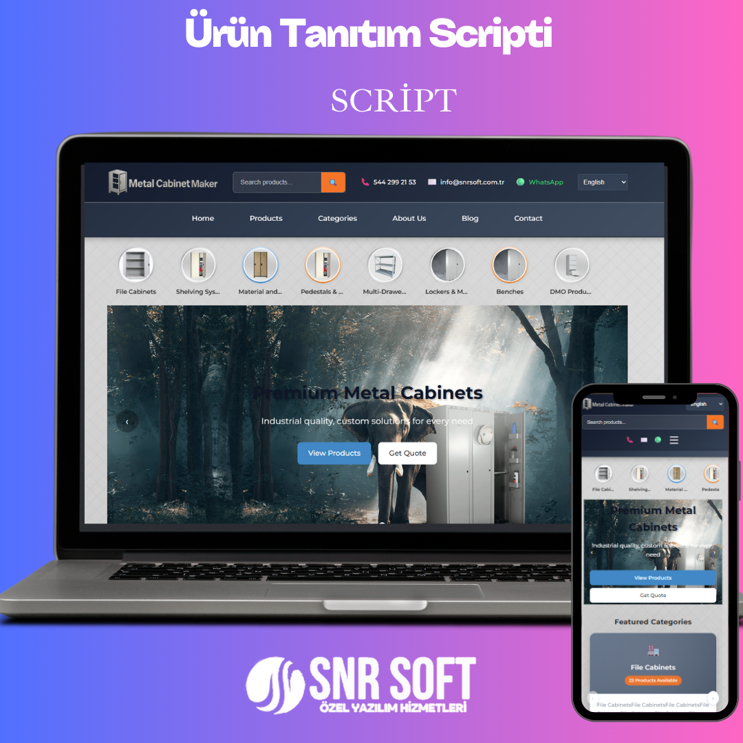Ürün Tanıtım Scripti 10 Dilde SEO Dostu Özel Yazılım