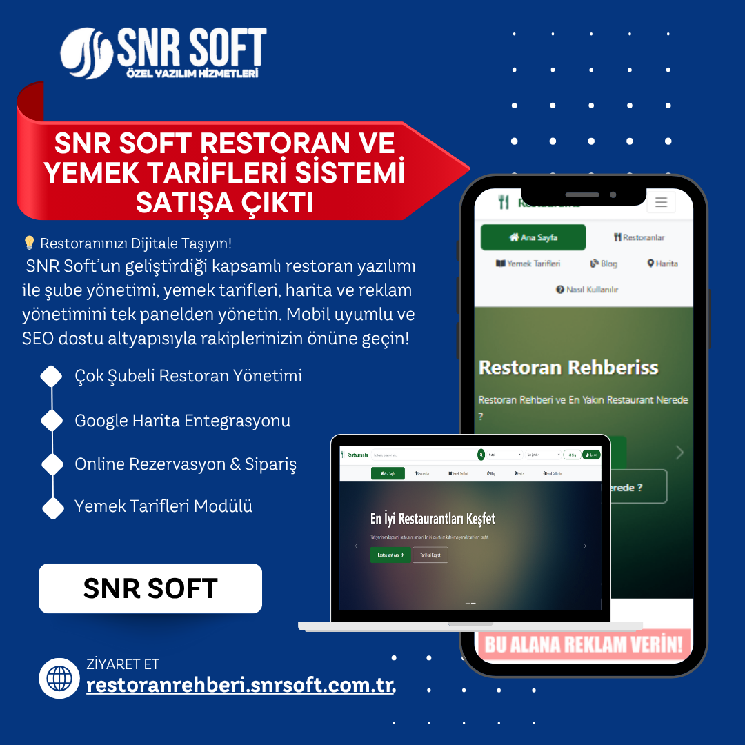Restoran ve Yemek Tarifleri Sistemi
