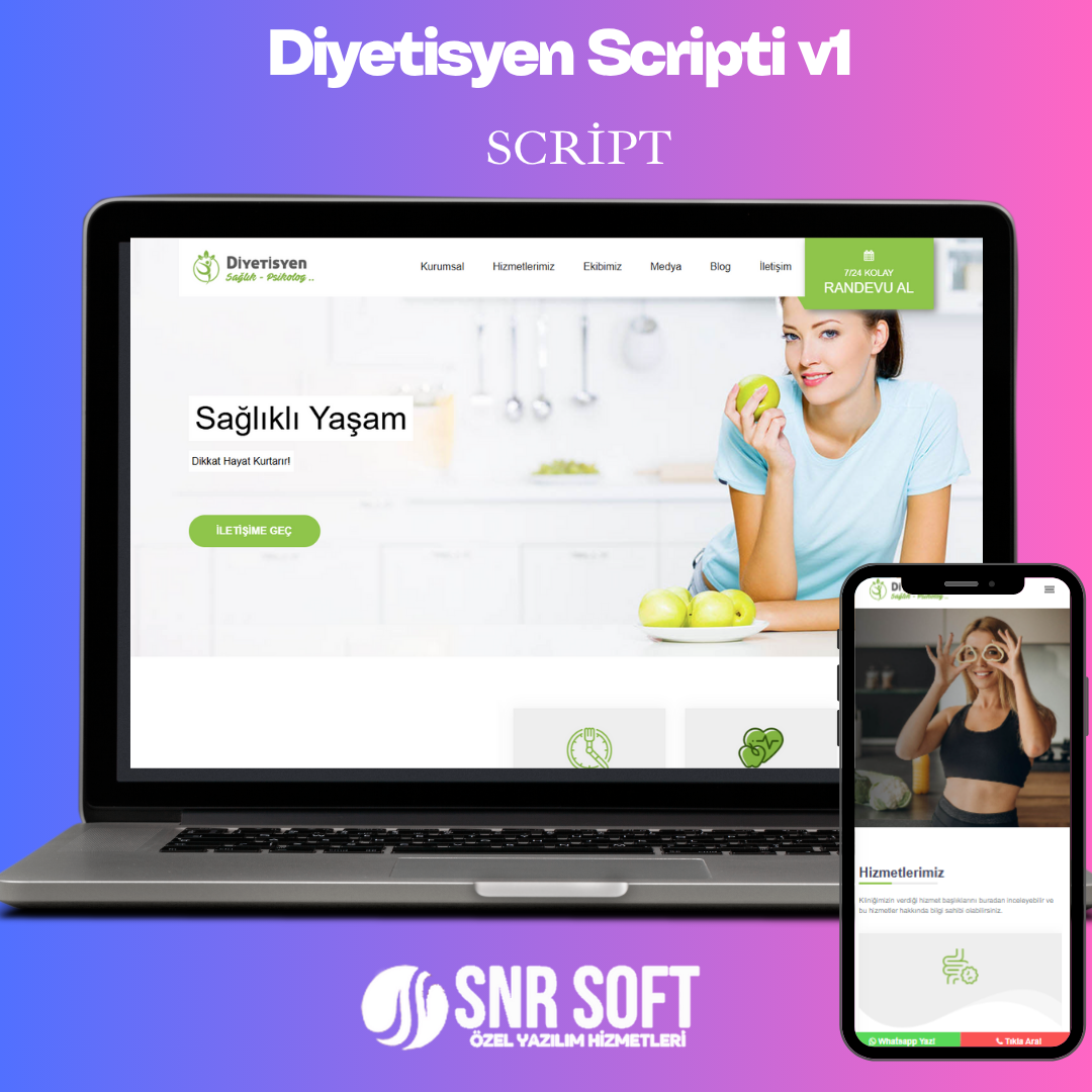 Diyetisyen Randevu ve Beslenme Takip Scripti & Teması