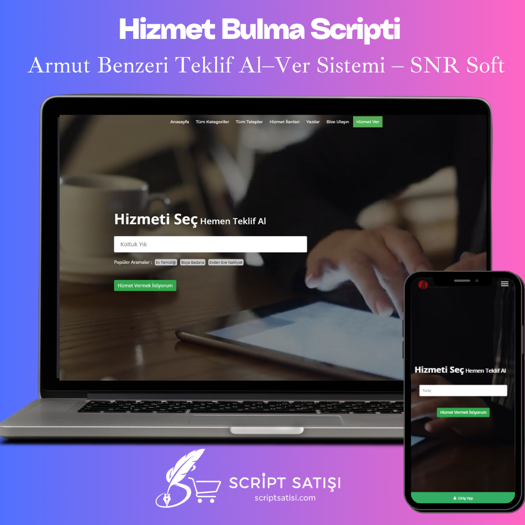 Hizmet Bulma & Teklif Sistemi Scripti (Armut Benzeri)