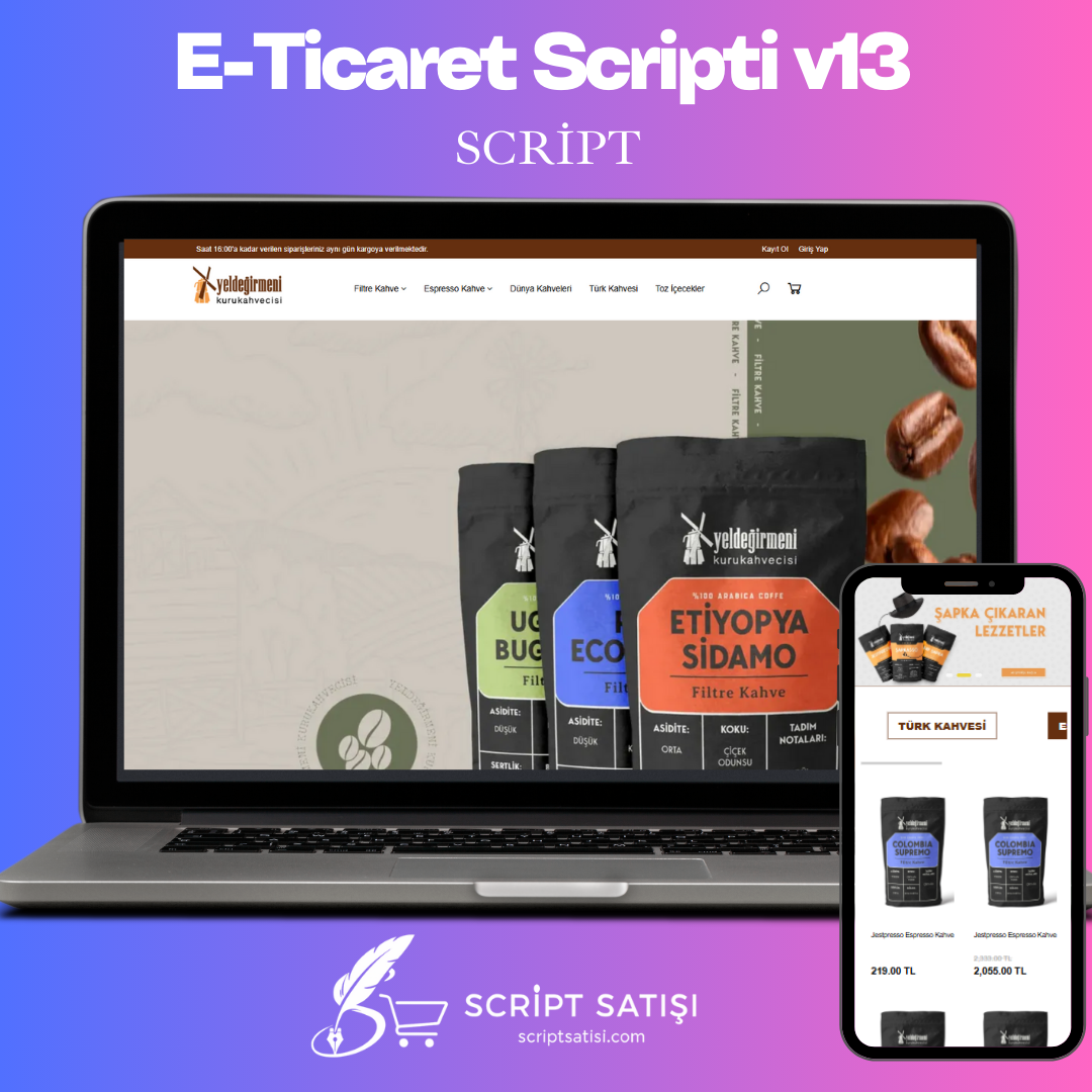 E-Ticaret Scripti v13 | Kategori & Varyant Destekli