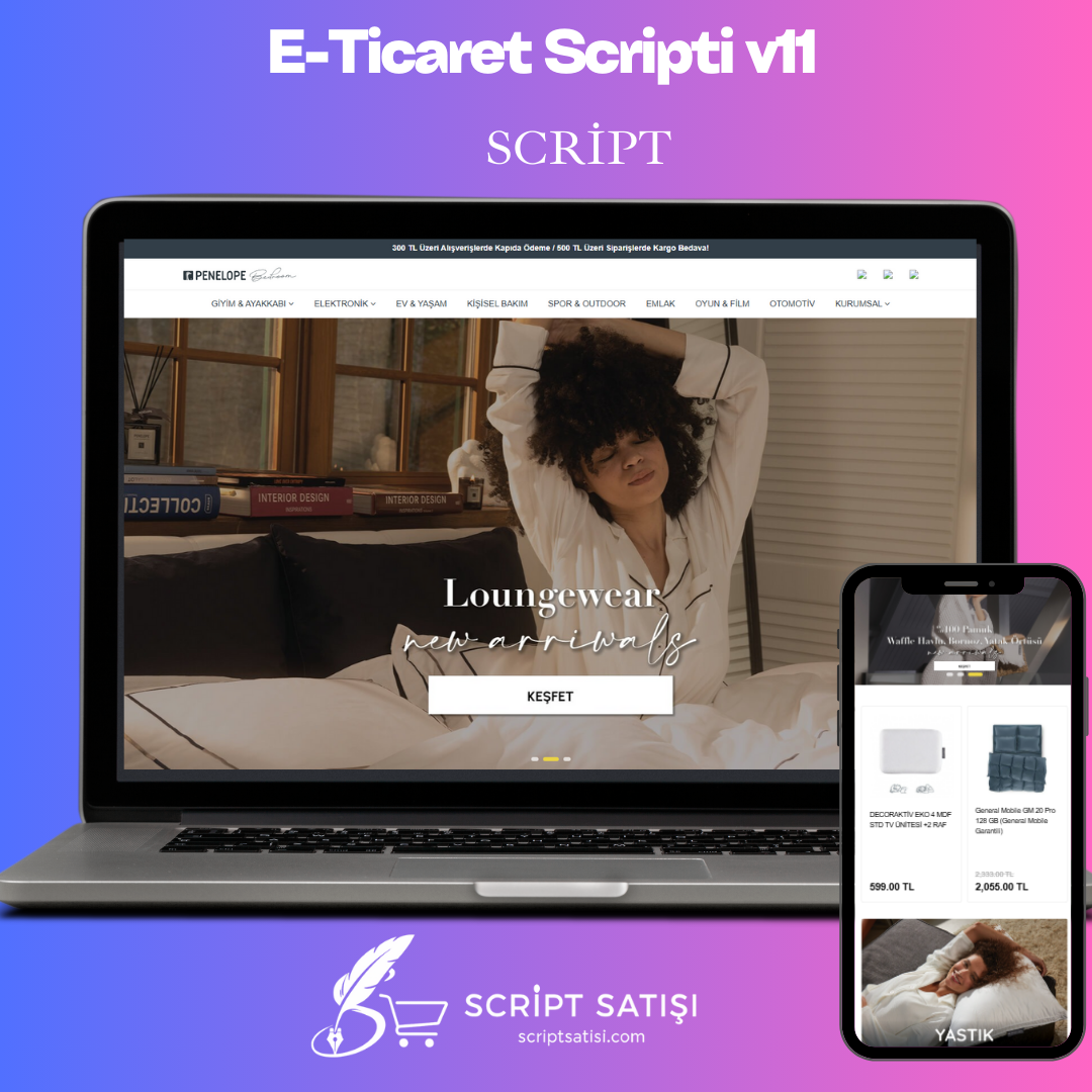 Elektronik Ürün Satış Scripti v11 | Modern ve Dinamik E-Ticaret Altyapısı