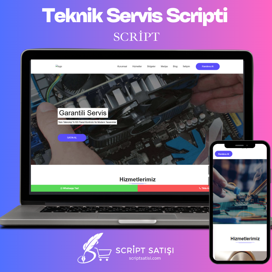 Teknik Servis Yönetim Scripti