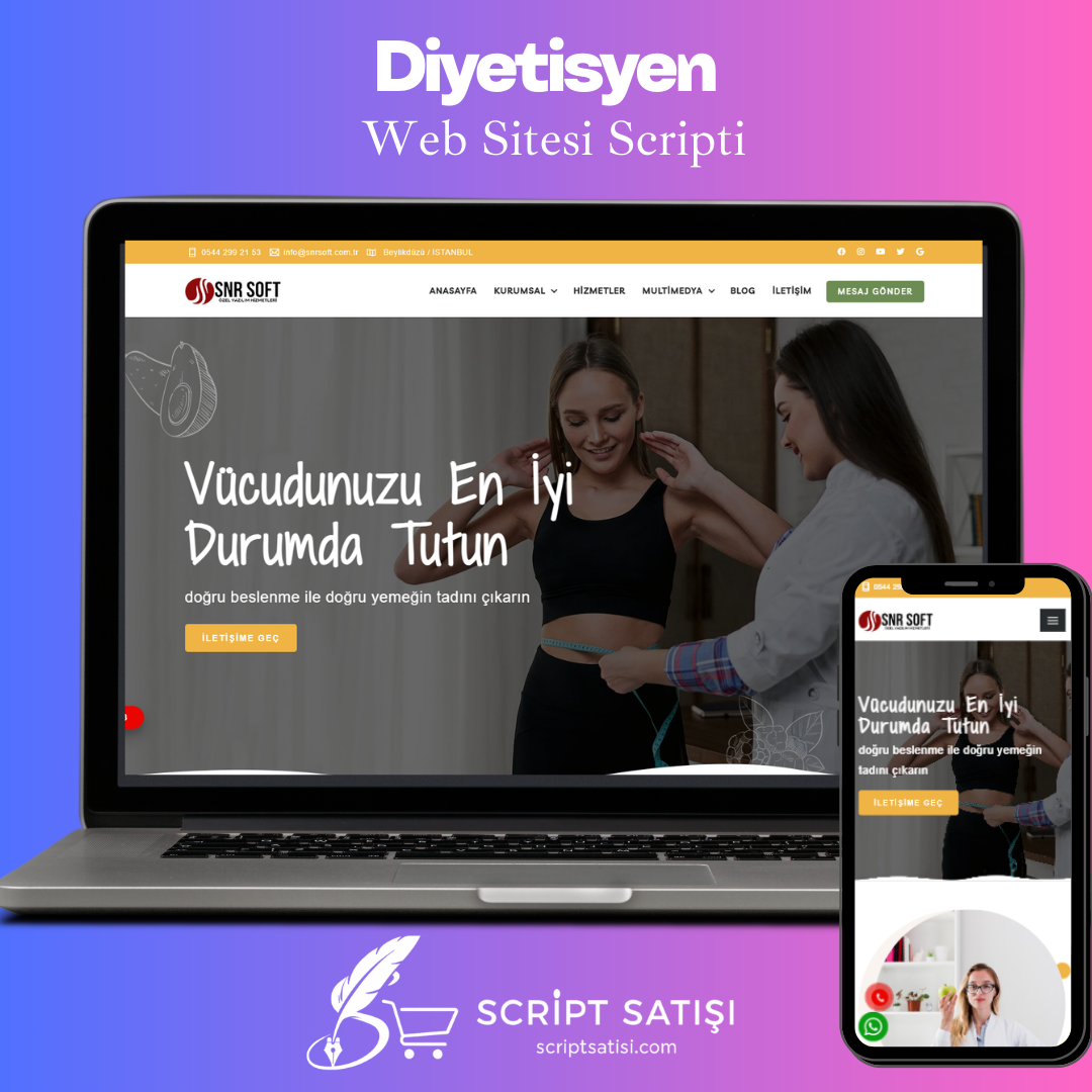 Diyetisyen & Beslenme Uzmanı Web Sitesi Scripti 2026