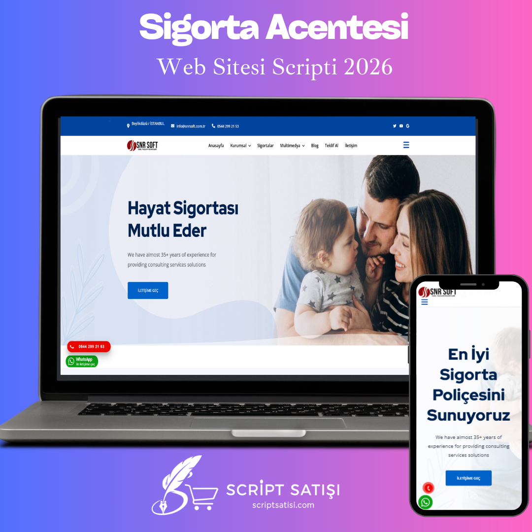 Sigorta Acentesi Web Sitesi Scripti 2026